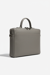 Le Slim Briefcase Gray – Front Angle