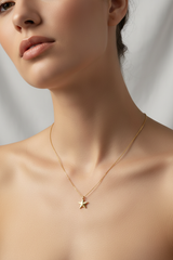 Le Étoile Necklace – Gold Model Shot