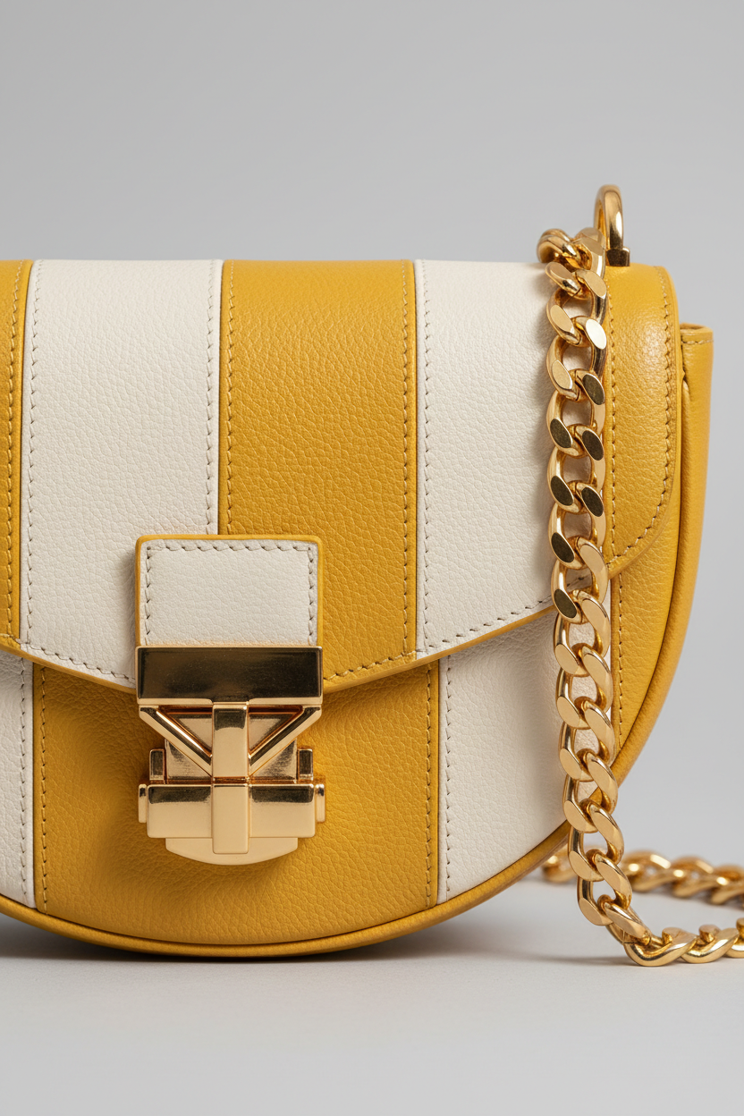 Le Gina Atelier Yellow + White – Leather & Hardware
