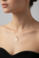 Le Étoile Coin Necklace – Model Shot