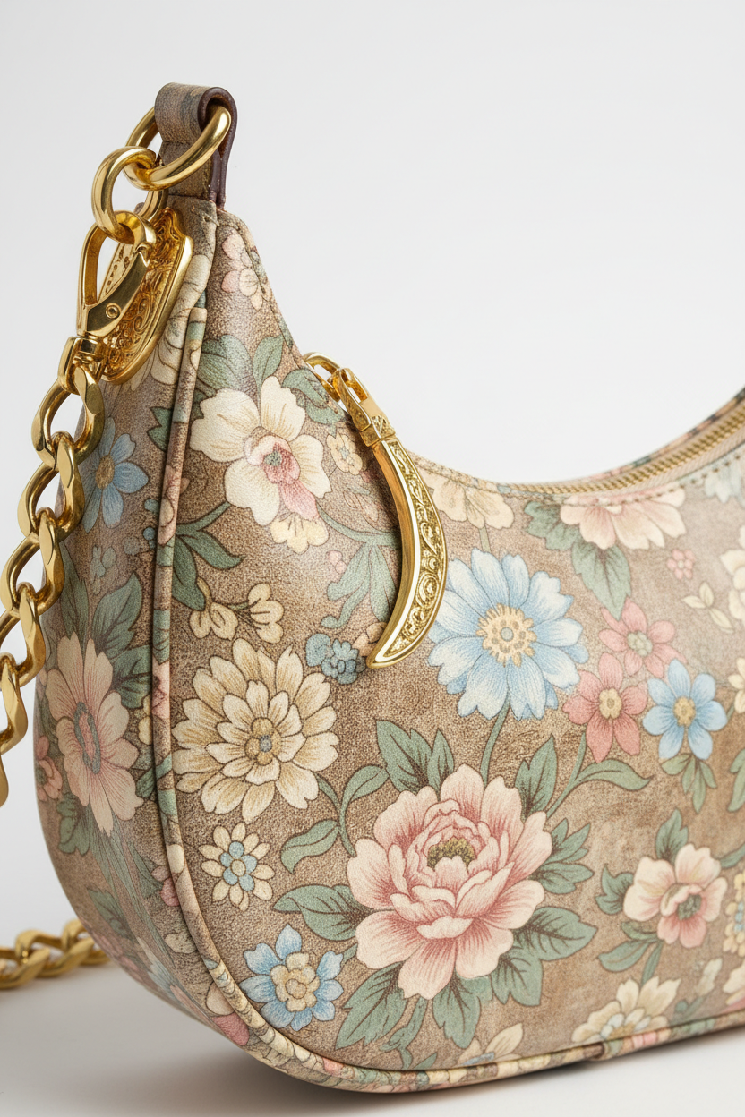 Le Gina Signature Floral – Leather & Hardware