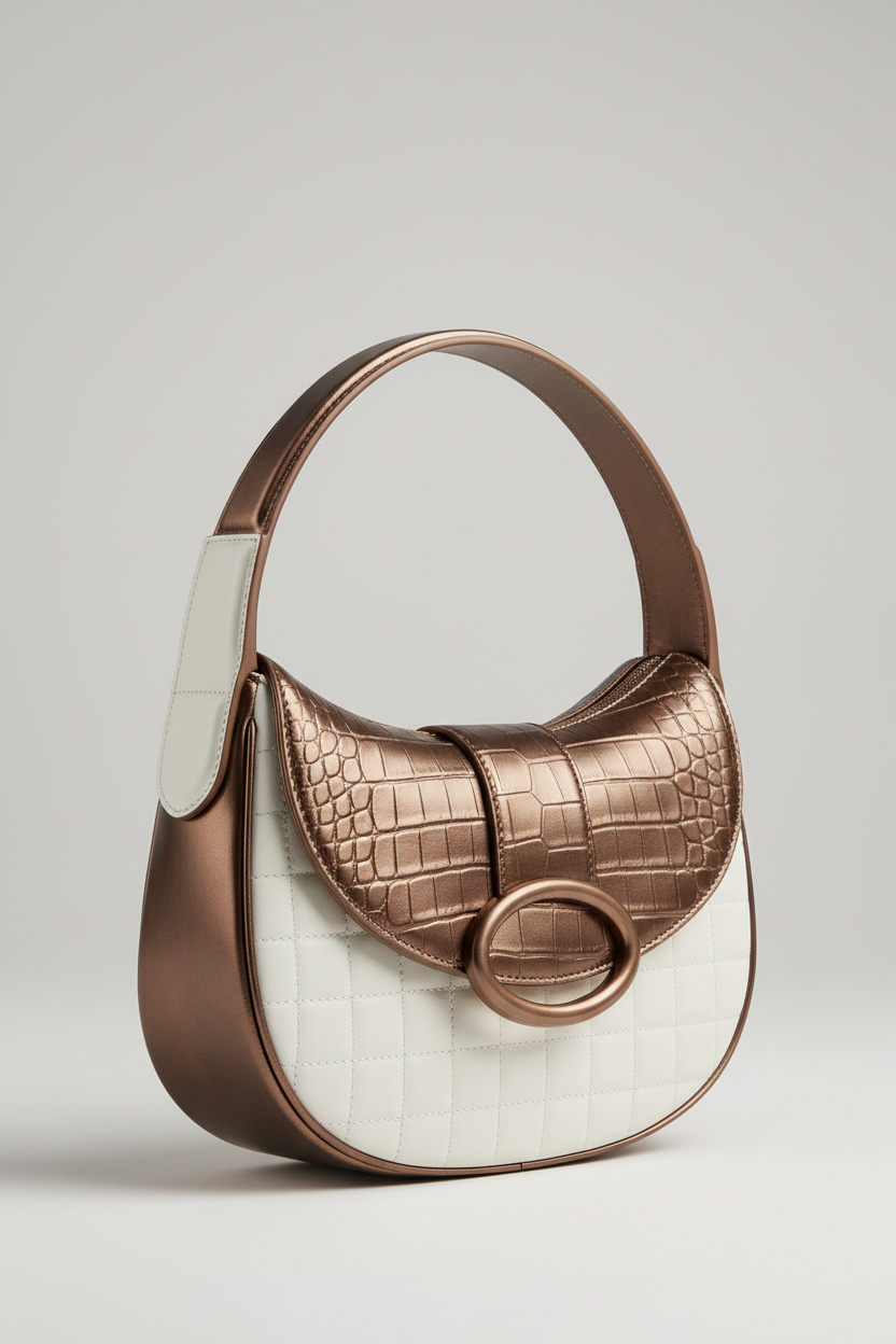 Le Gina Studio White + Bronze – Front Angle