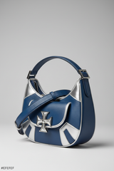 Le Gina Voyage Blue + Silver – Front Angle