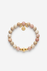 Inner Peace Bracelet luxury spiritual natural gemstone bead bracelet centered on white background