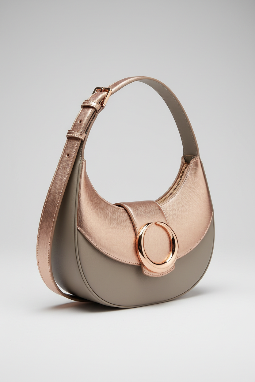 Le Gina Atelier Rose Gold + Gray – Side Angle