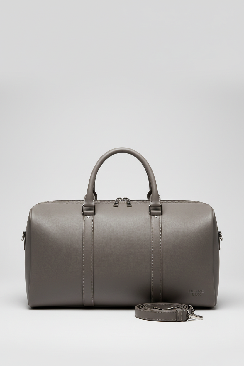 Metropolitan Travel Weekender in Gray, front portrait view
