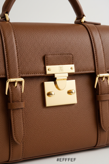Le Slim Briefcase Brown – Leather & Hardware