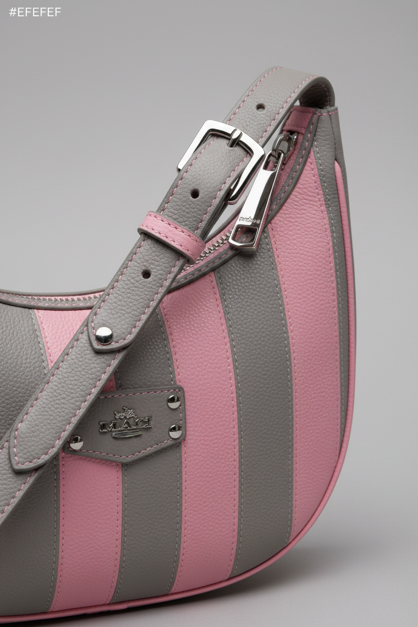 Le Gina Voyage Pink + Gray – Leather & Hardware