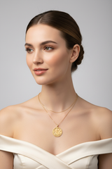 Le Soleil Necklace – Model Wearing Necklace