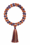 Le Omnia Mala luxury hand-knotted gemstone mala necklace centered on white background