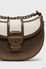 Le Gina Studio White + Bronze – Leather & Hardware