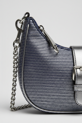 Le Gina Voyage Blue + Silver – Leather & Hardware
