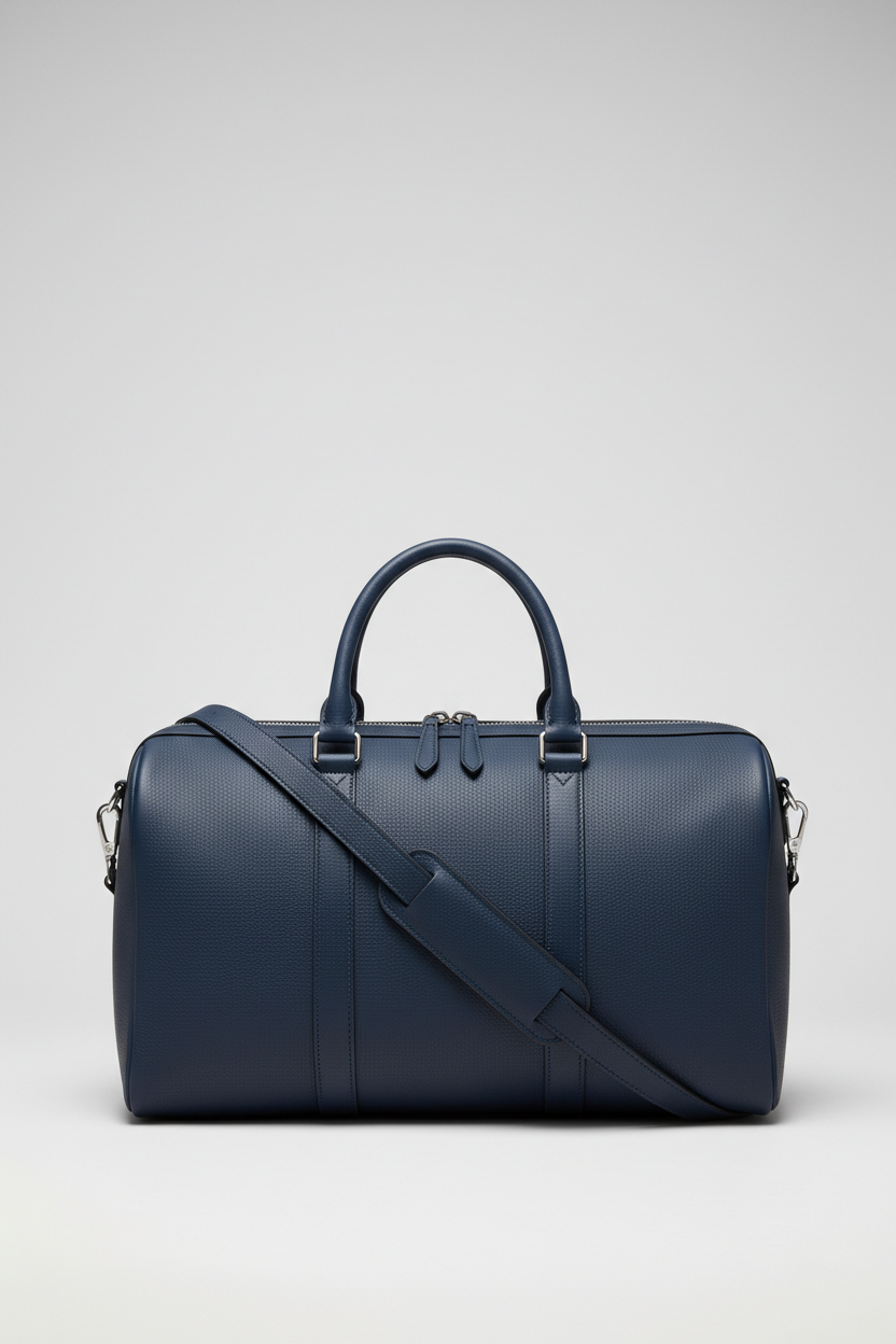Metropolitan Travel Weekender in Blue, front portrait view