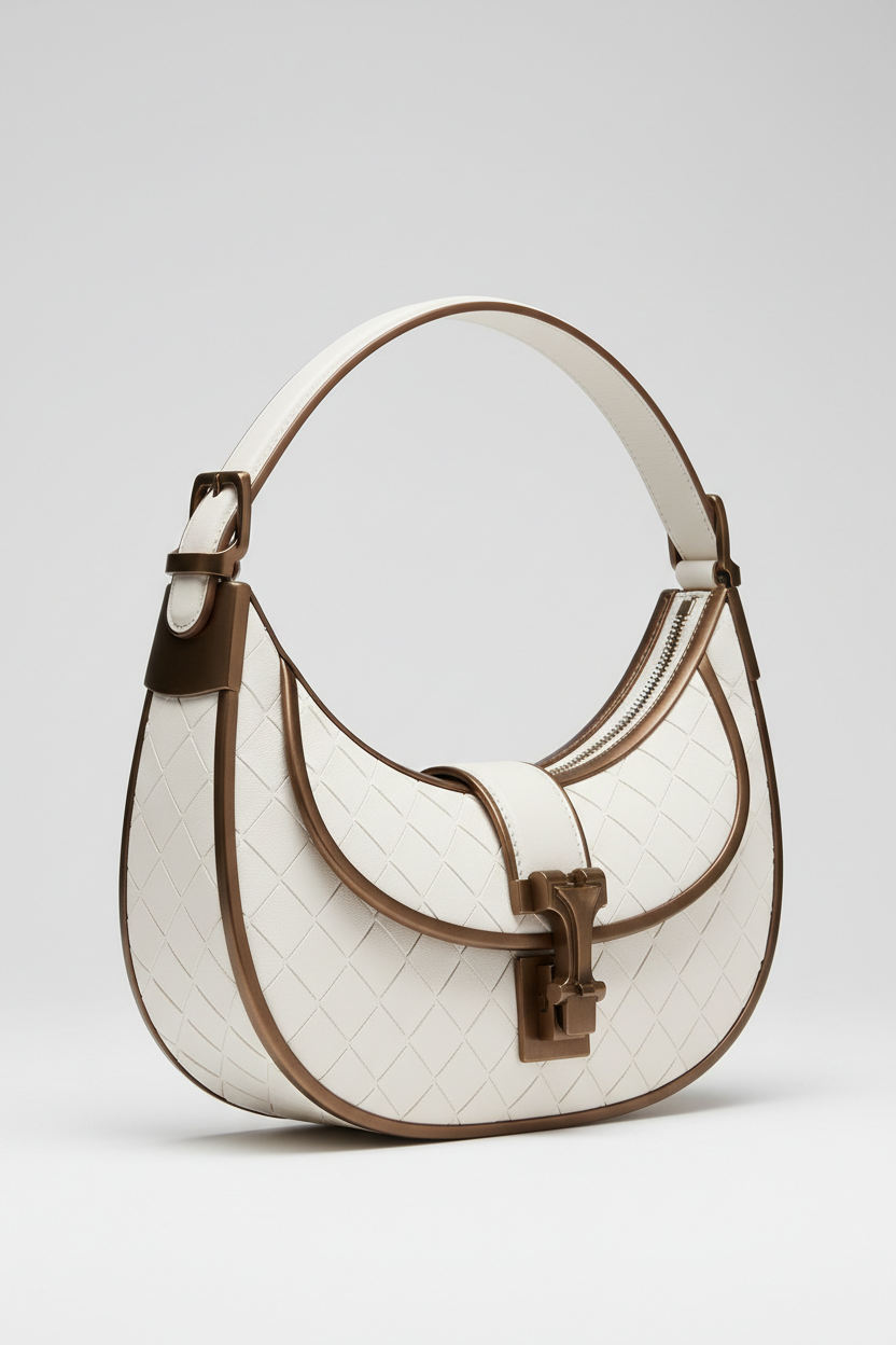 Le Gina Studio White + Bronze – Side Angle
