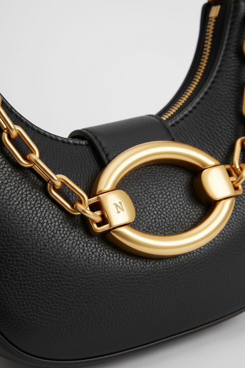 Le Gina Black – Leather & Hardware