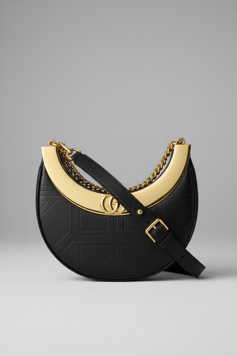 Le Gina Studio Black + Gold – Front Angle