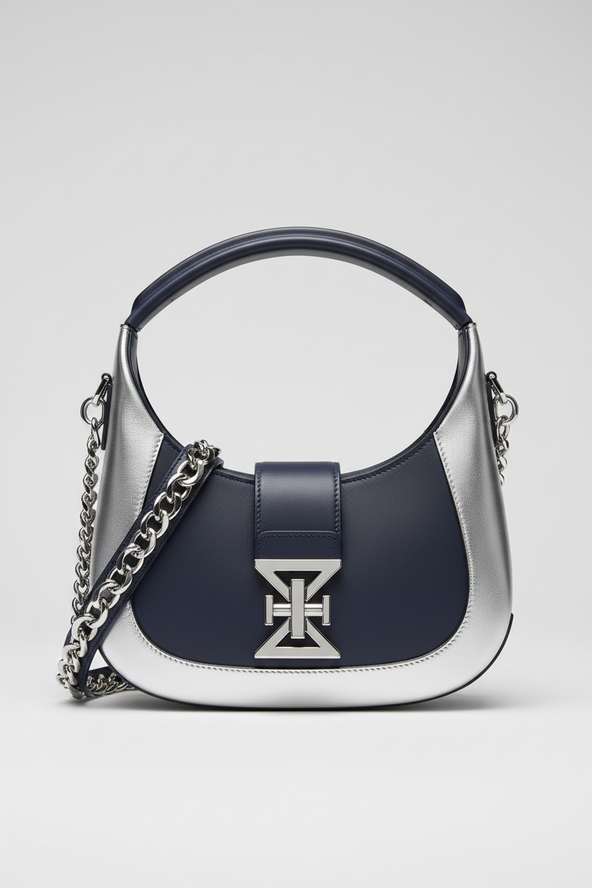 Le Gina Studio Navy + Silver – Front Portrait