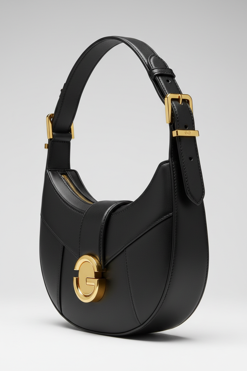 Le Gina Studio Black + Gold – Side Angle