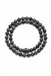 Stone Mala Necklace luxury masculine natural gemstone bead mala necklace centered on white background