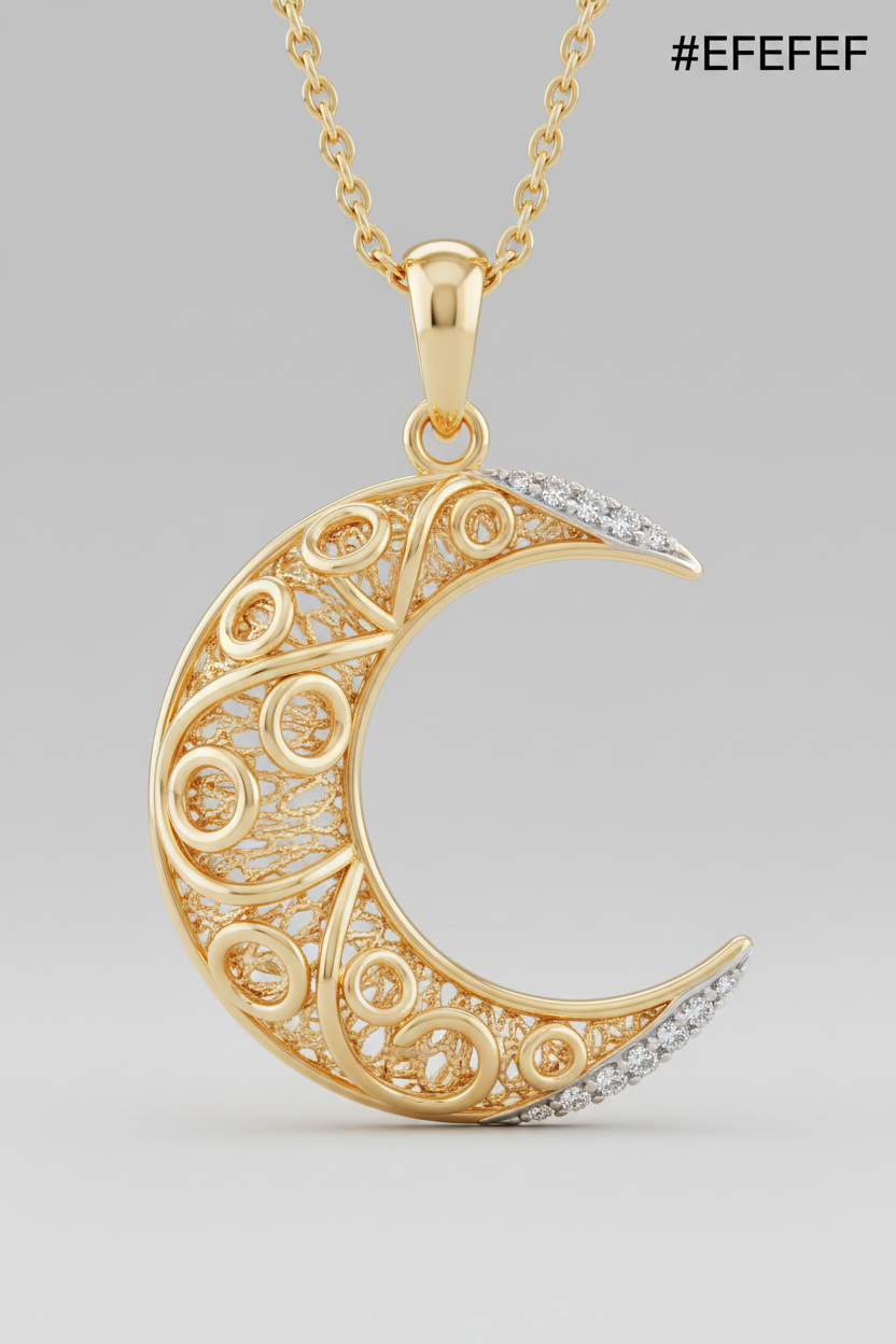 Le Luna Necklace – Pendant Detail Shot