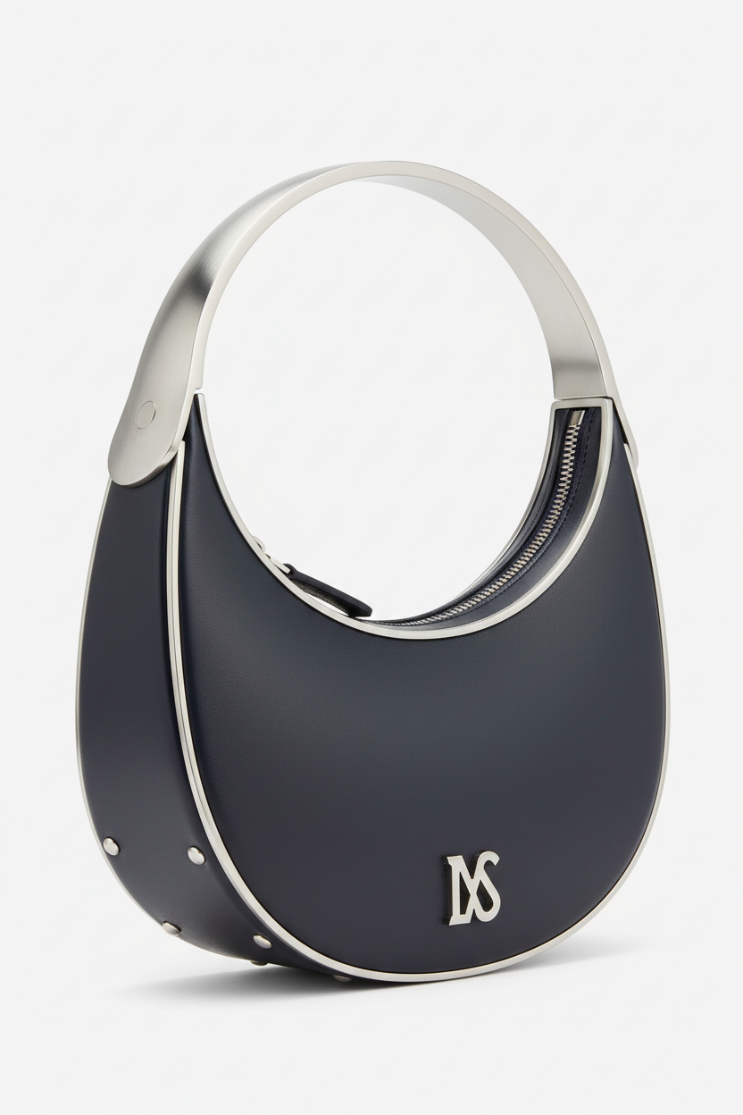 Le Gina Studio Navy + Silver – Side Angle