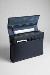 Le Slim Briefcase Navy – Open Interior