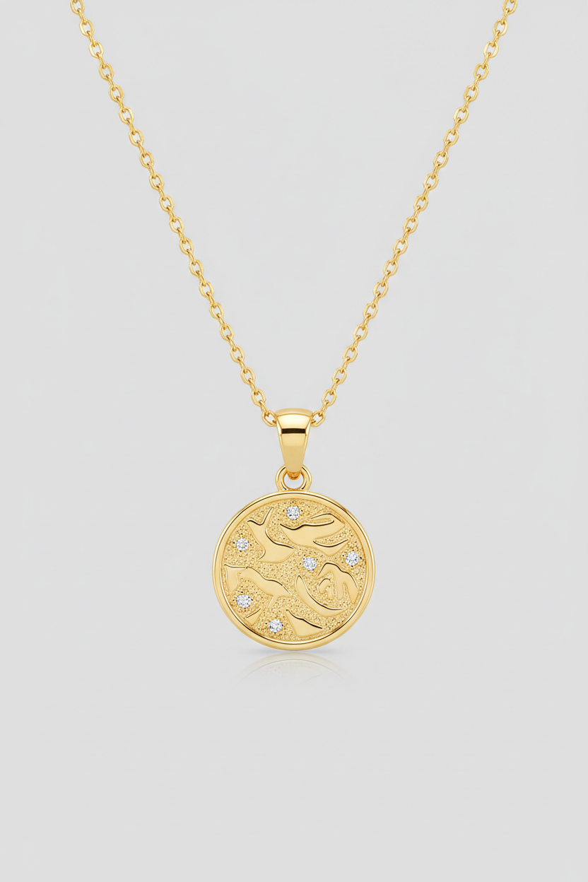 Le Étoile Coin Necklace – Front Shot