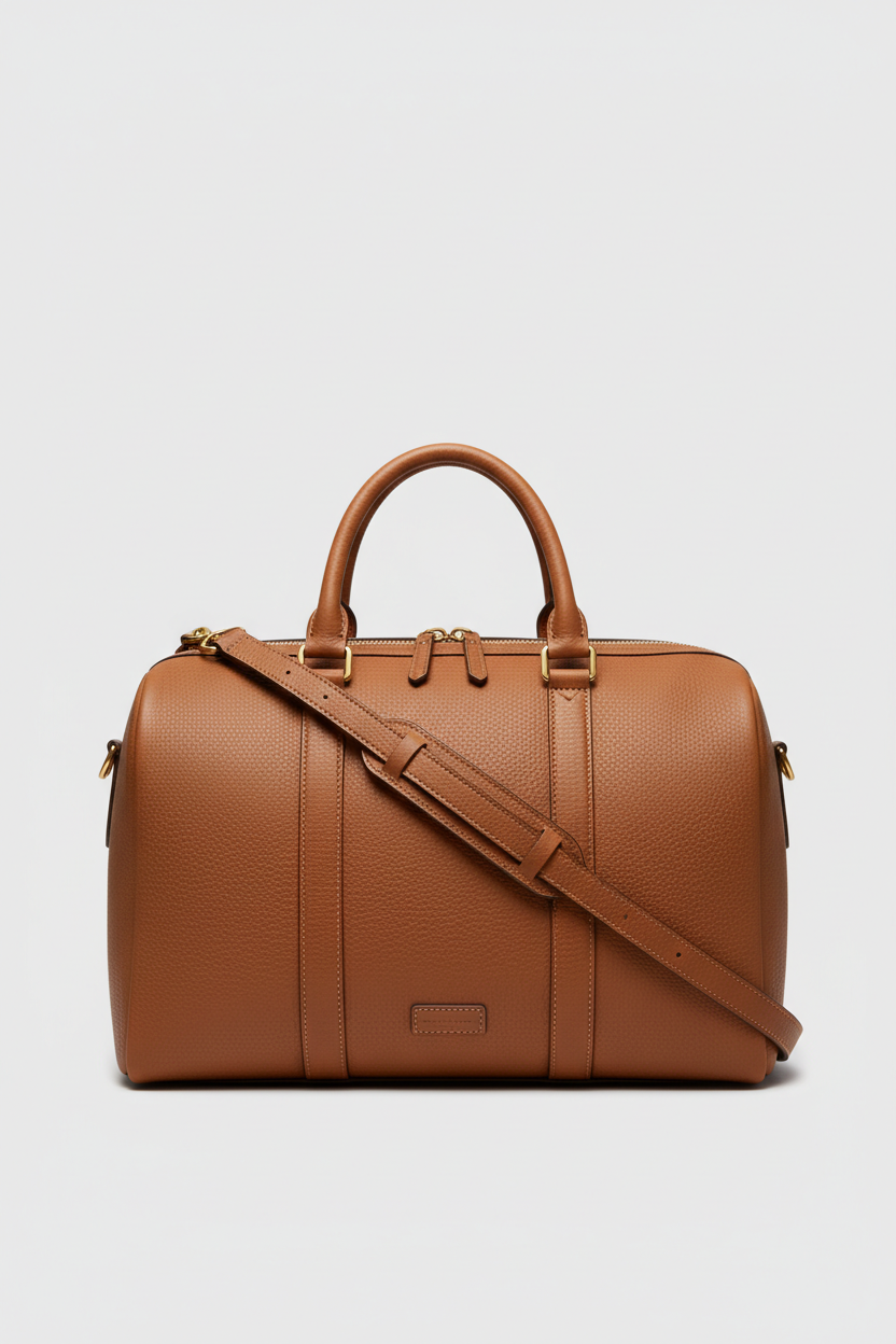 Metropolitan Travel Weekender in Brown, front portrait view