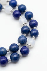 Premium hand-knotted celestial gemstone beads of Le Celeste Mala