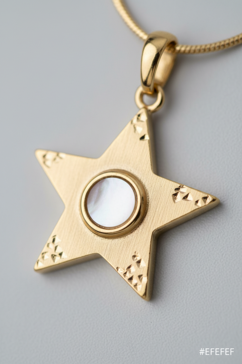 Le Étoile Necklace – Gold Pendant Close-Up