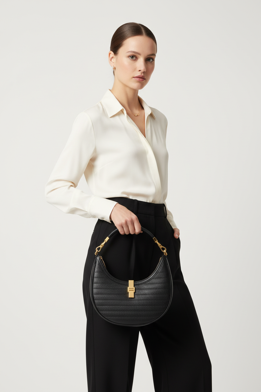 Le Gina Studio Black + Gold – Model Shot